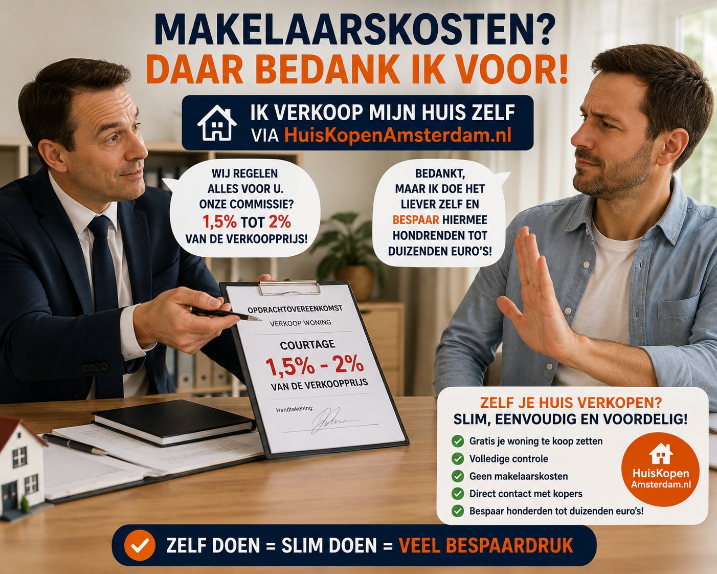 Verkoop zelf en bespaar op Makelaarskosten